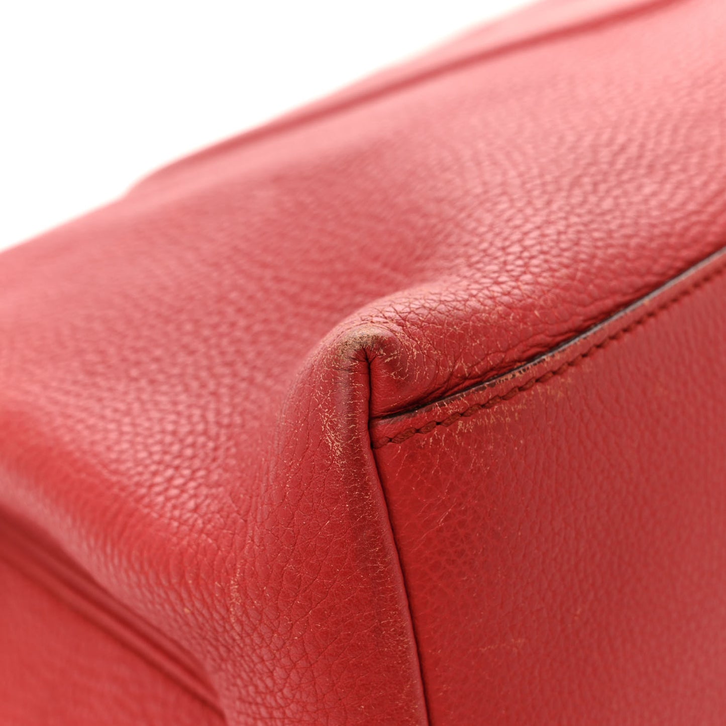 Pebbled Calfskin Medium Soho Chain Shoulder Bag Sun Orange