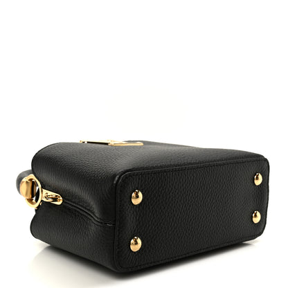 Louis Vuitton Taurillon Embellished Flower Handle Capucines Mini Black 4 of 9