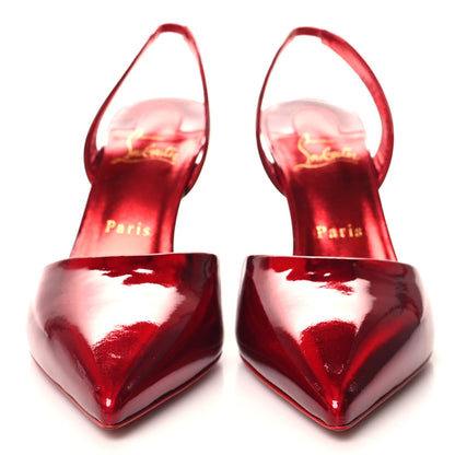 Christian Louboutin Patent Psychic Astrid Sling 85 Pumps 38 Loubi 2 of 8