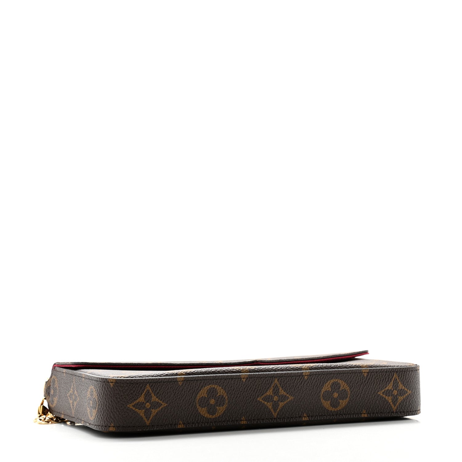Louis Vuitton Monogram Pochette Felicie Chain Wallet Fuchsia 4 of 12
