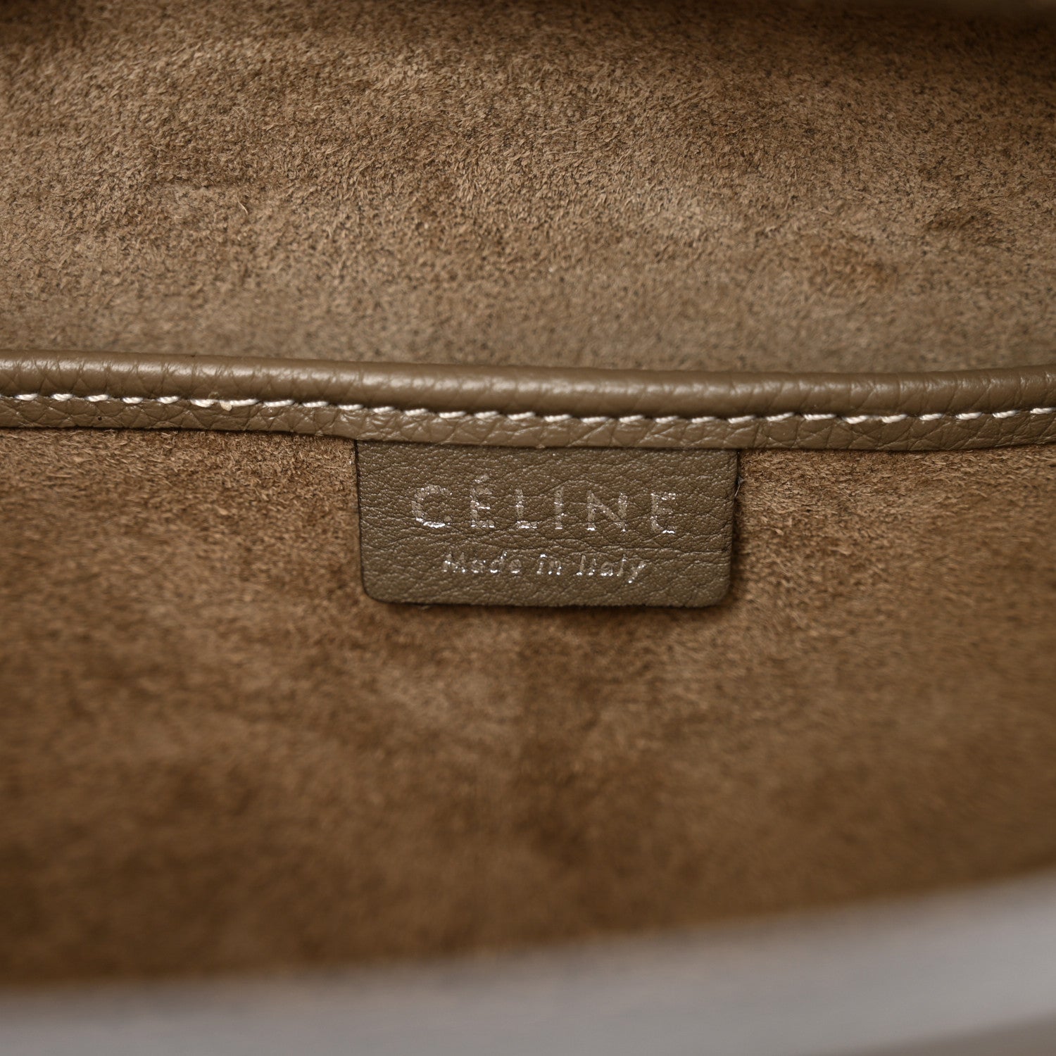 Celine Drummed Calfskin Nano Luggage Souris 7 of 9
