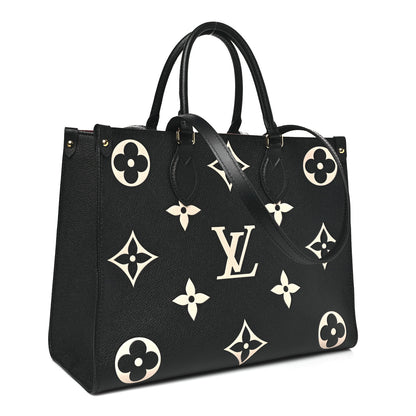 Louis Vuitton Empreinte Monogram Giant Onthego MM Black Beige 3 of 9