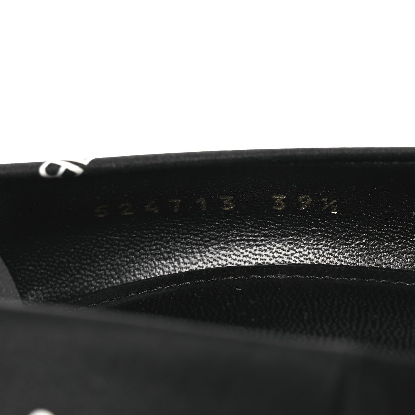 Crepe Satin BB Allover Logo Knife 100mm Pumps 39.5 Black