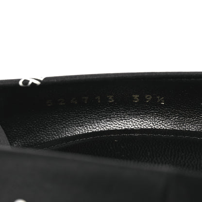 Balenciaga Crepe Satin BB Allover Logo Knife 100mm Pumps 39.5 Black 10 of 11