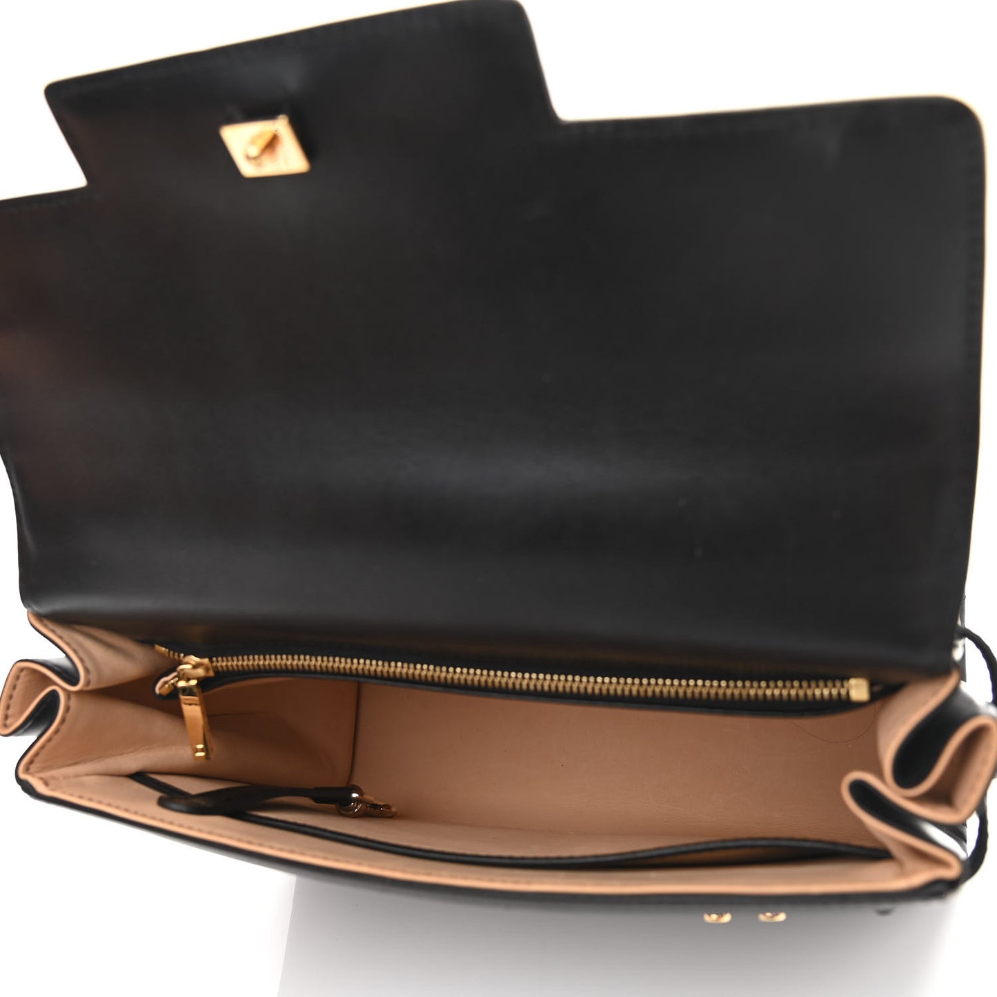 Calfskin MM Tempete Satchel Black