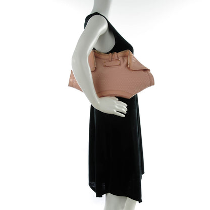 Alexander McQueen Patent Honeycomb De Manta Clutch Nude 2 of 7