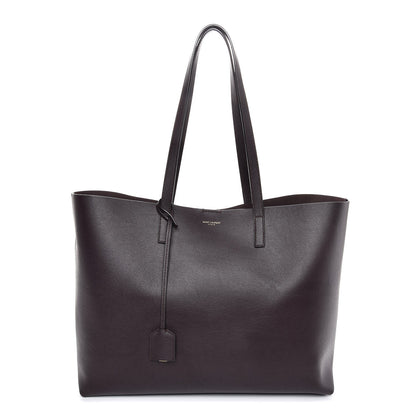 Saint Laurent Calfskin Large Shopping Tote Dark Brown 3 of 8
