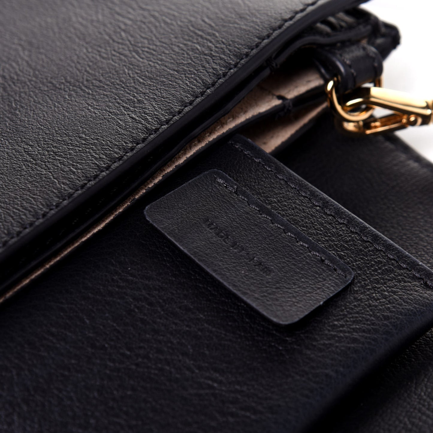 Smooth Calfskin Drew Bijou Clutch Black