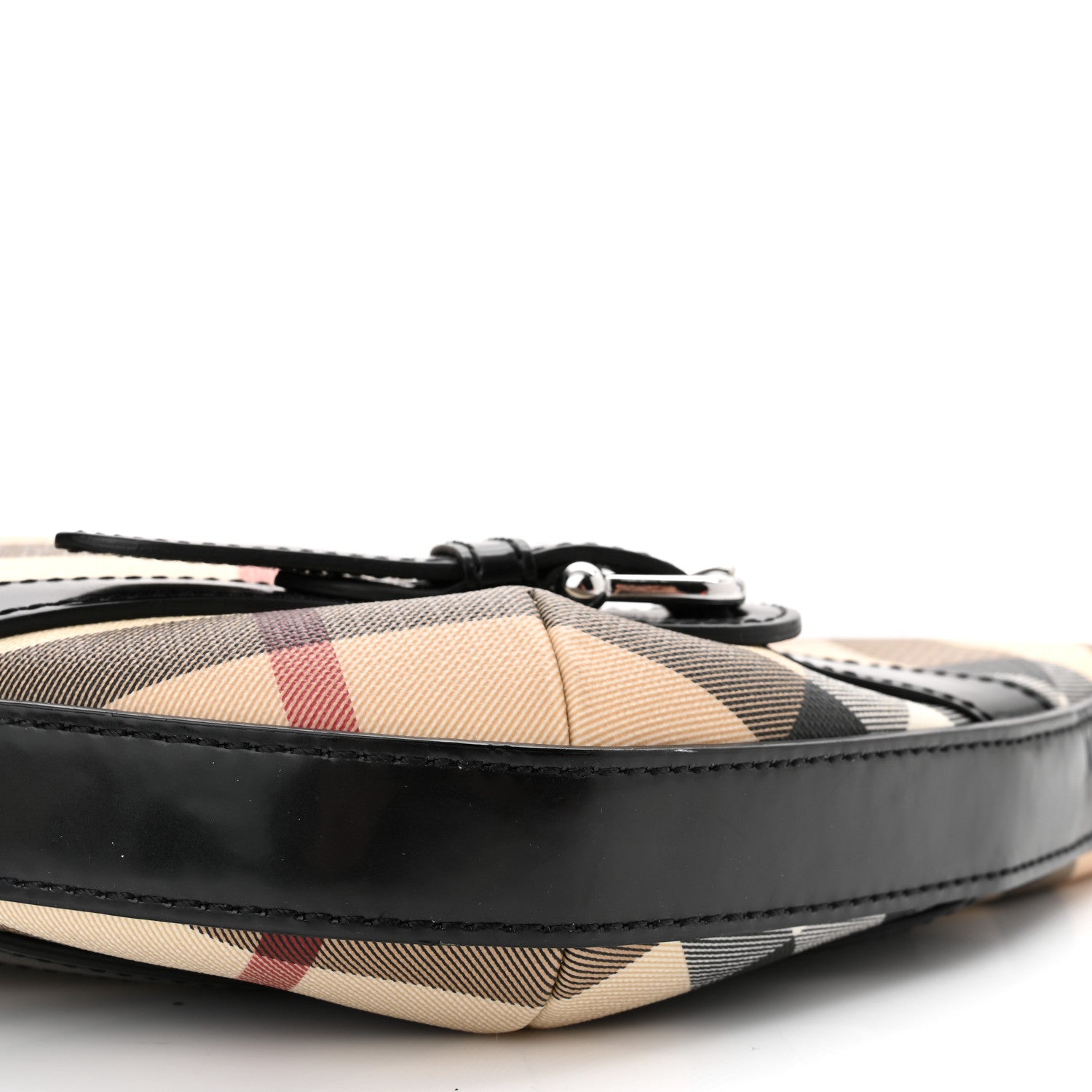 Burberry Supernova Check Buckle Hobo Black 11 of 12