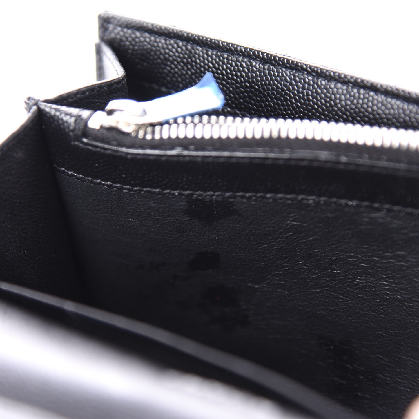 Grain De Poudre Matelasse Chevron Monogram Chain Wallet Black