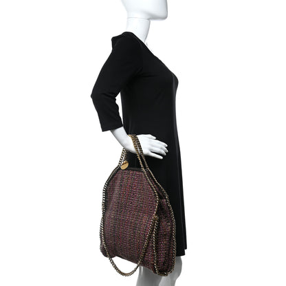 Stella McCartney Metallic Woven Boucle Fold Over Falabella Tote Multicolor 3 of 10