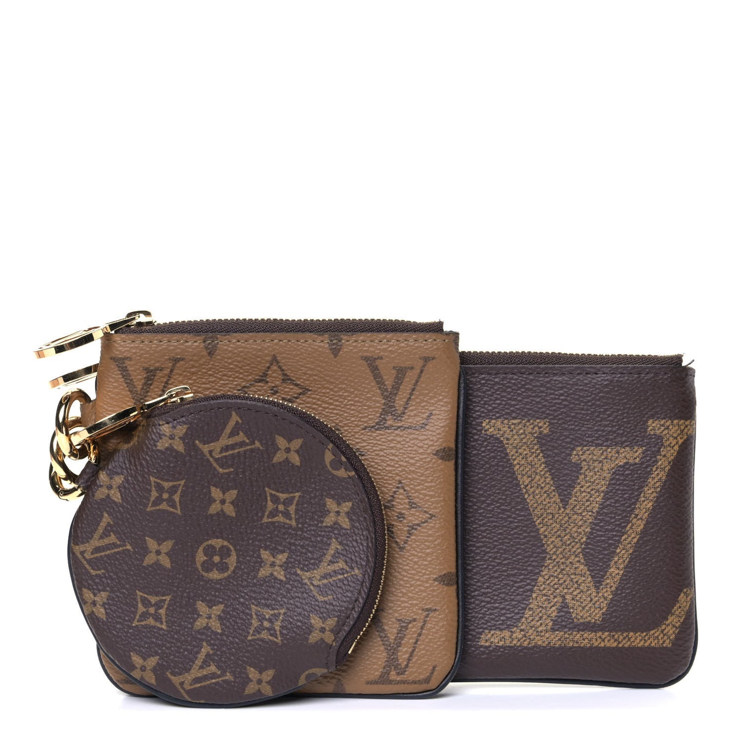 Reverse Monogram Giant Trio Pouch