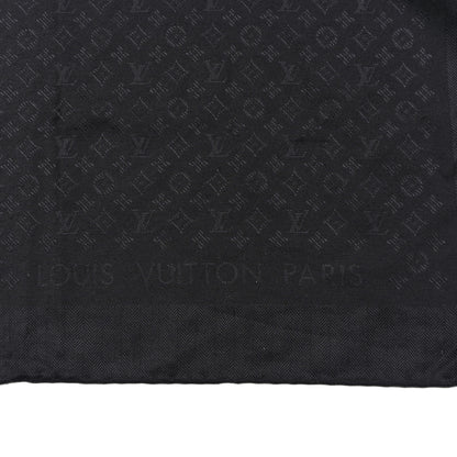 Louis Vuitton Silk Wool Monogram Evermore Shawl Black 3 of 3