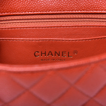 Chanel Pearly Caviar Quilted Mini Rectangular Flap Orange 8 of 10