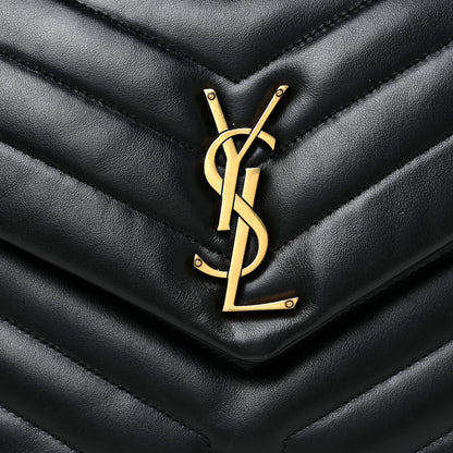Saint Laurent Calfskin Y Quilted Monogram Medium Loulou Chain Satchel Black 14 of 14