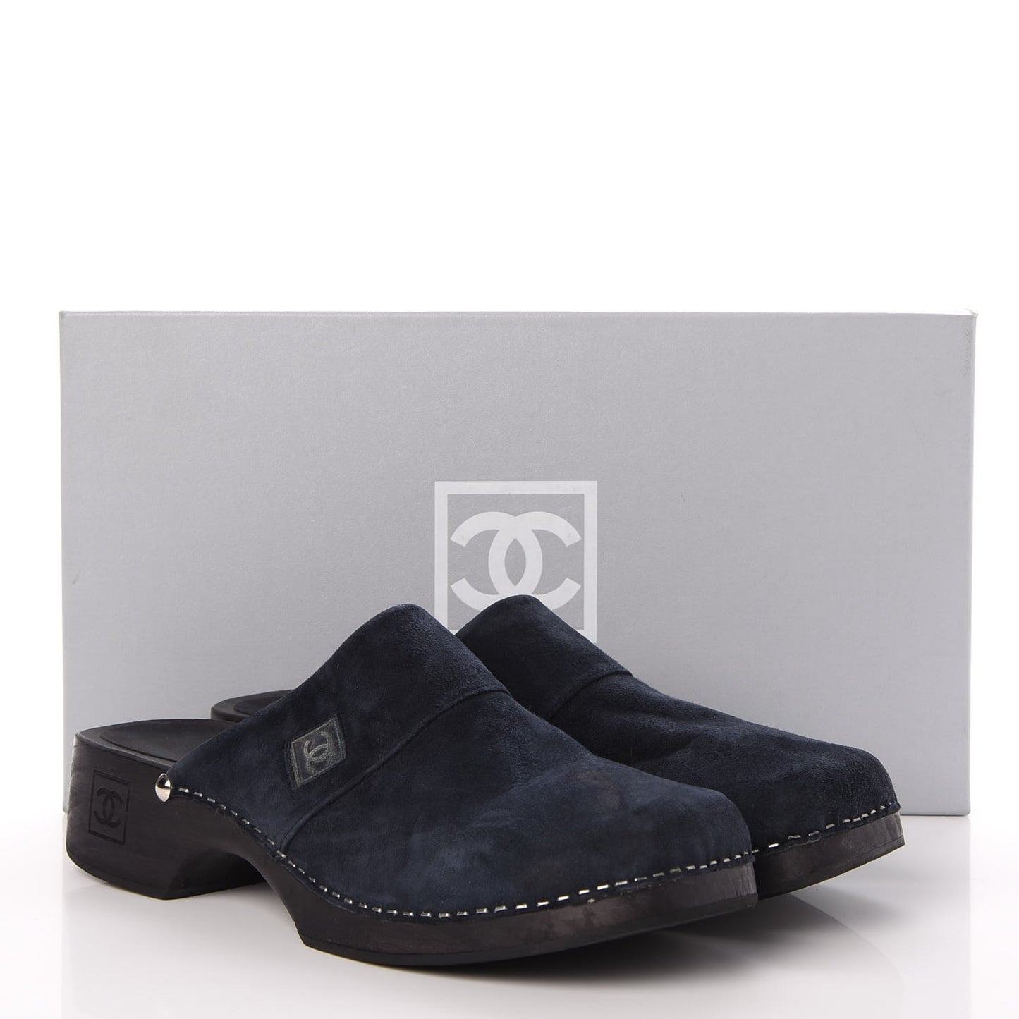 Suede CC Clogs 40 Dark Navy Blue