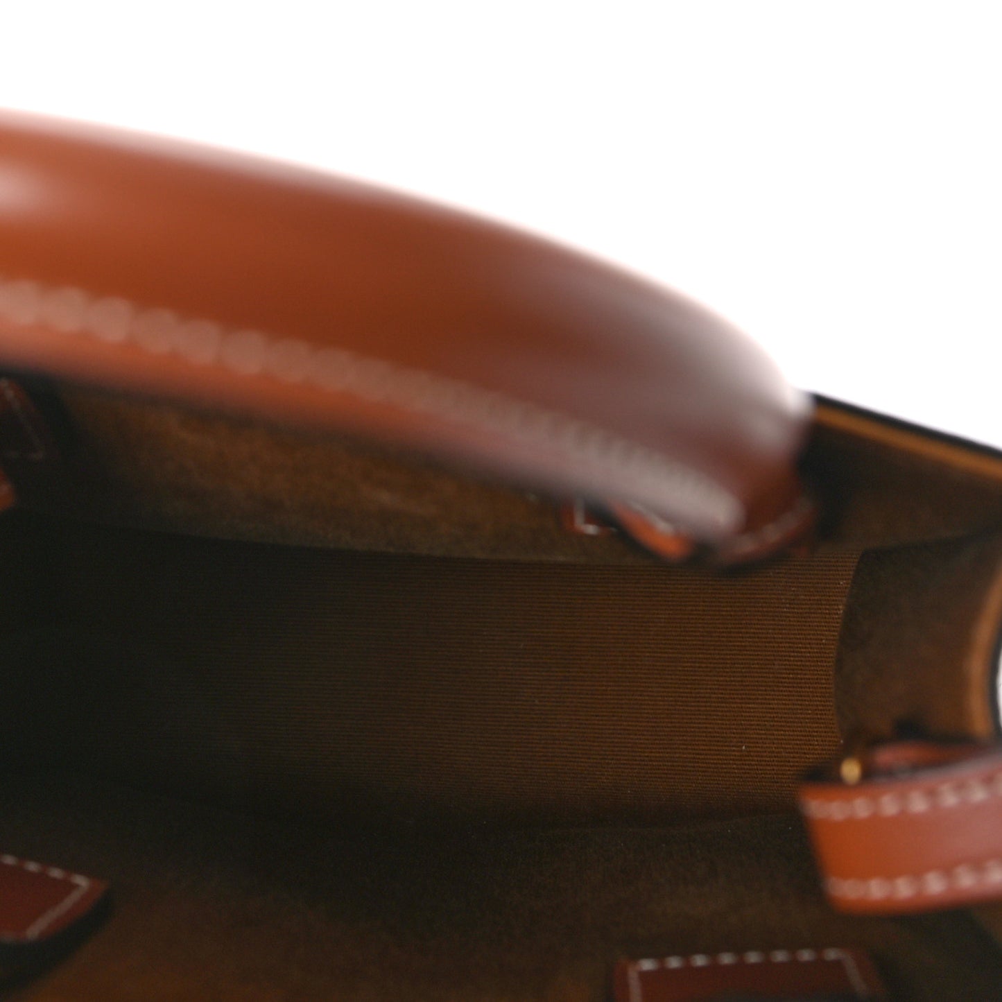 Triomphe Canvas Calfskin Mini Vertical Cabas Tan