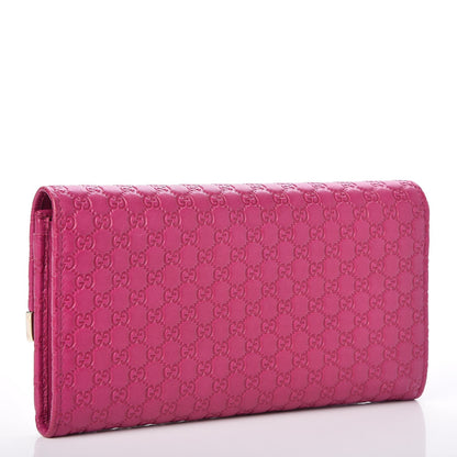 Gucci Soft Microguccissma Dice Continental Flap Wallet Bright Bouganville 3 of 9