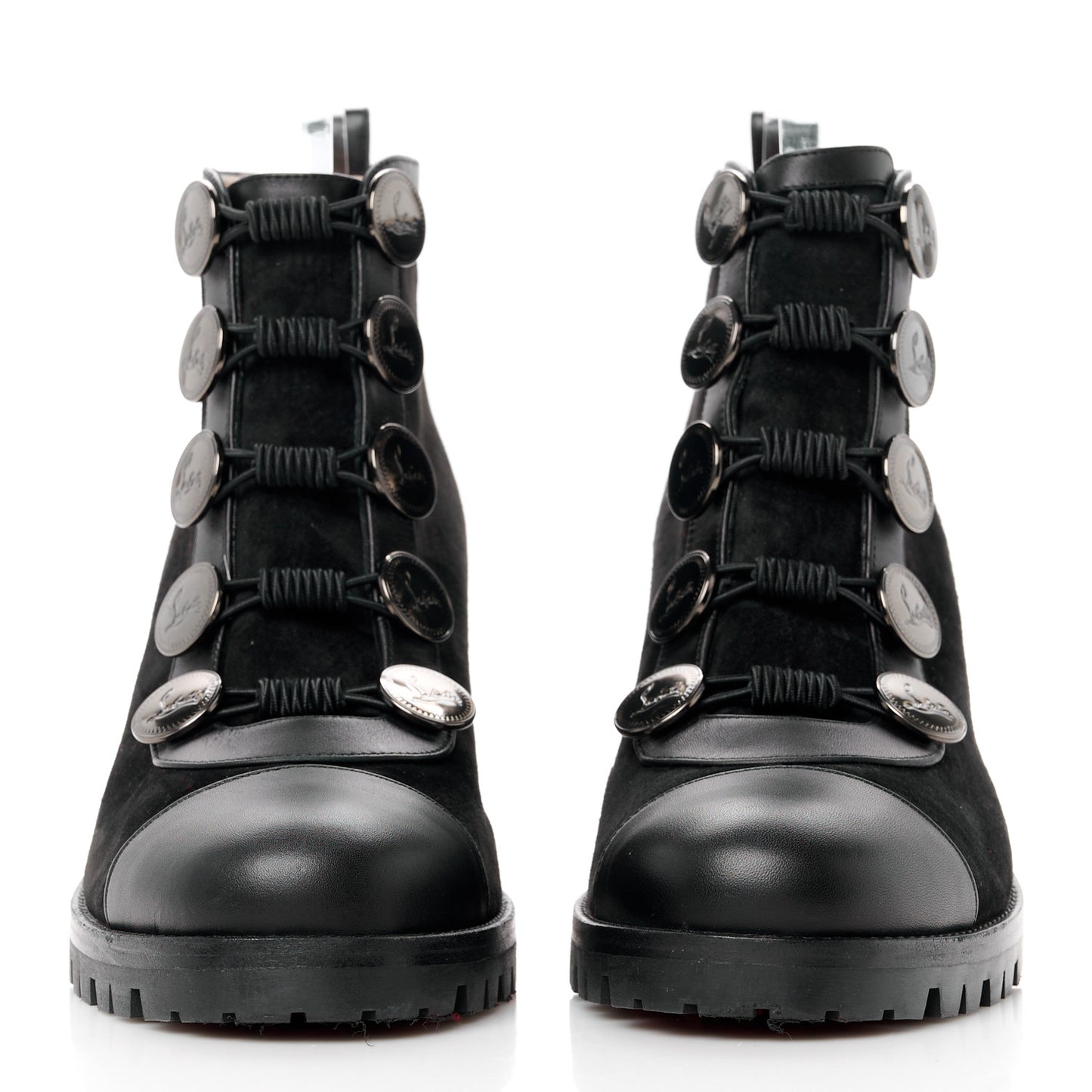 Calfskin Suede Alphabouton 70 Boots 38.5 Black