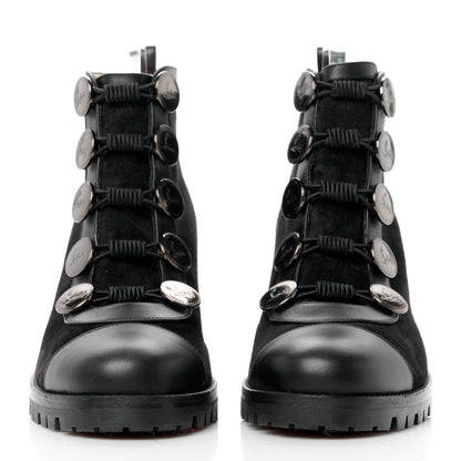 Christian Louboutin Calfskin Suede Alphabouton 70 Boots 38.5 Black 2 of 10