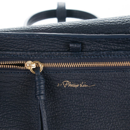 3.1 Phillip Lim 3.1 Textured Calfskin Medium Pashli Satchel Ink 6 of 7