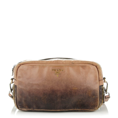 Prada Glace Calfskin Zippers Bauletto Ardesia Nudo 1 of 12