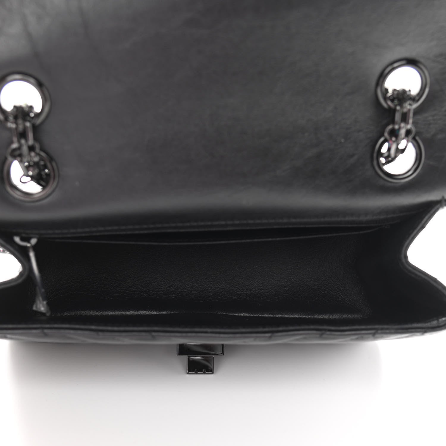 Chanel Aged Calfskin Chevron Quilted 2.55 Reissue Mini Flap So Black 5 of 13