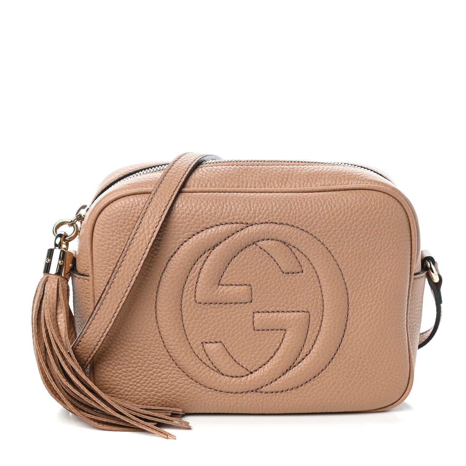 Gucci Pebbled Calfskin Small Soho Disco Bag Rose Beige 1 of 9