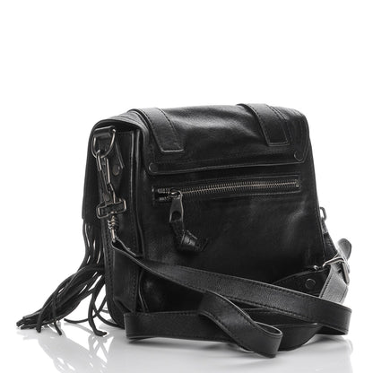 Proenza Schouler Lambskin Fringe PS1 Crossbody Pouch Black 3 of 8