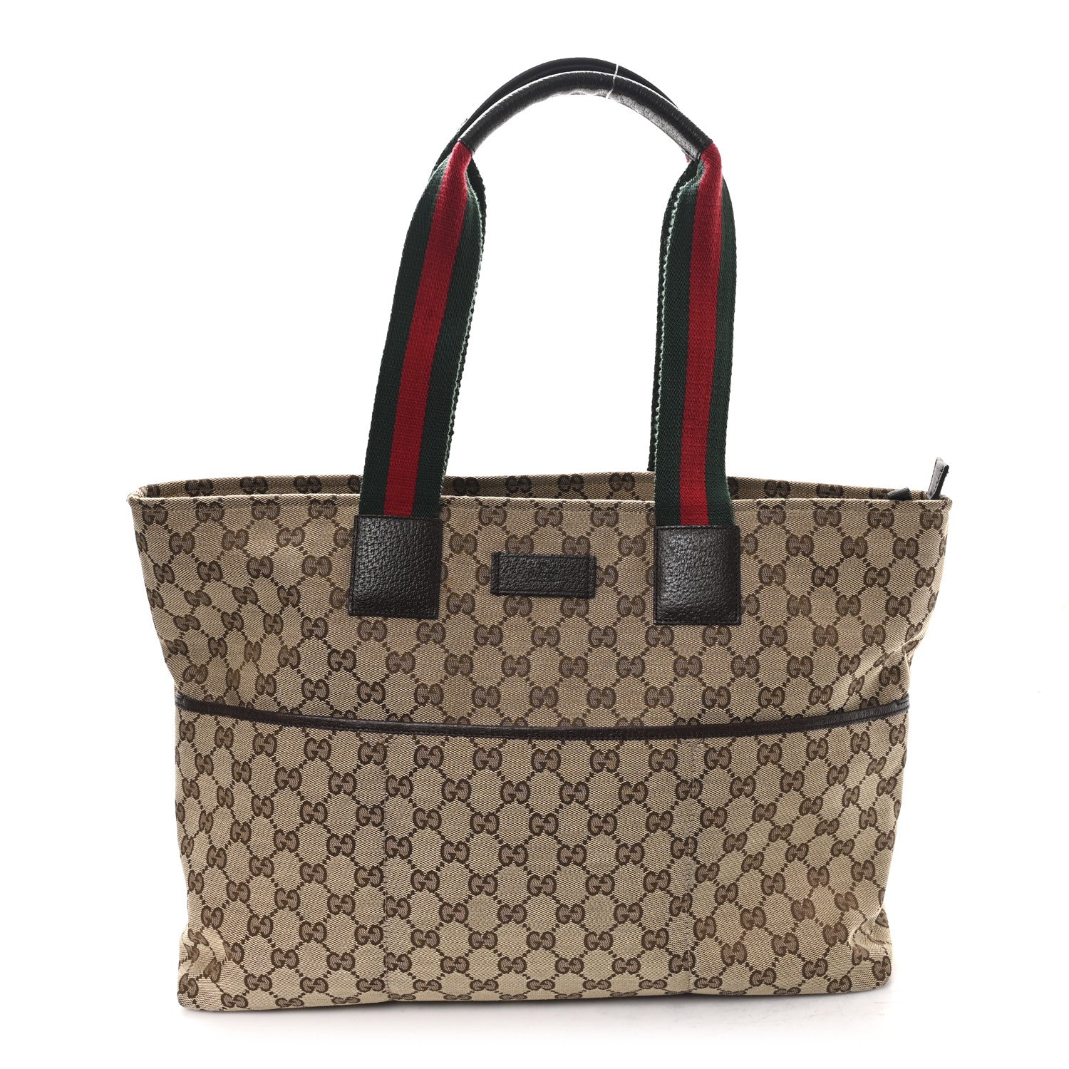 Gucci Monogram Web Large Diaper Tote Brown 1 of 11
