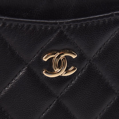 Chanel Lambskin Quilted Zip Card Holder Black 8 of 8