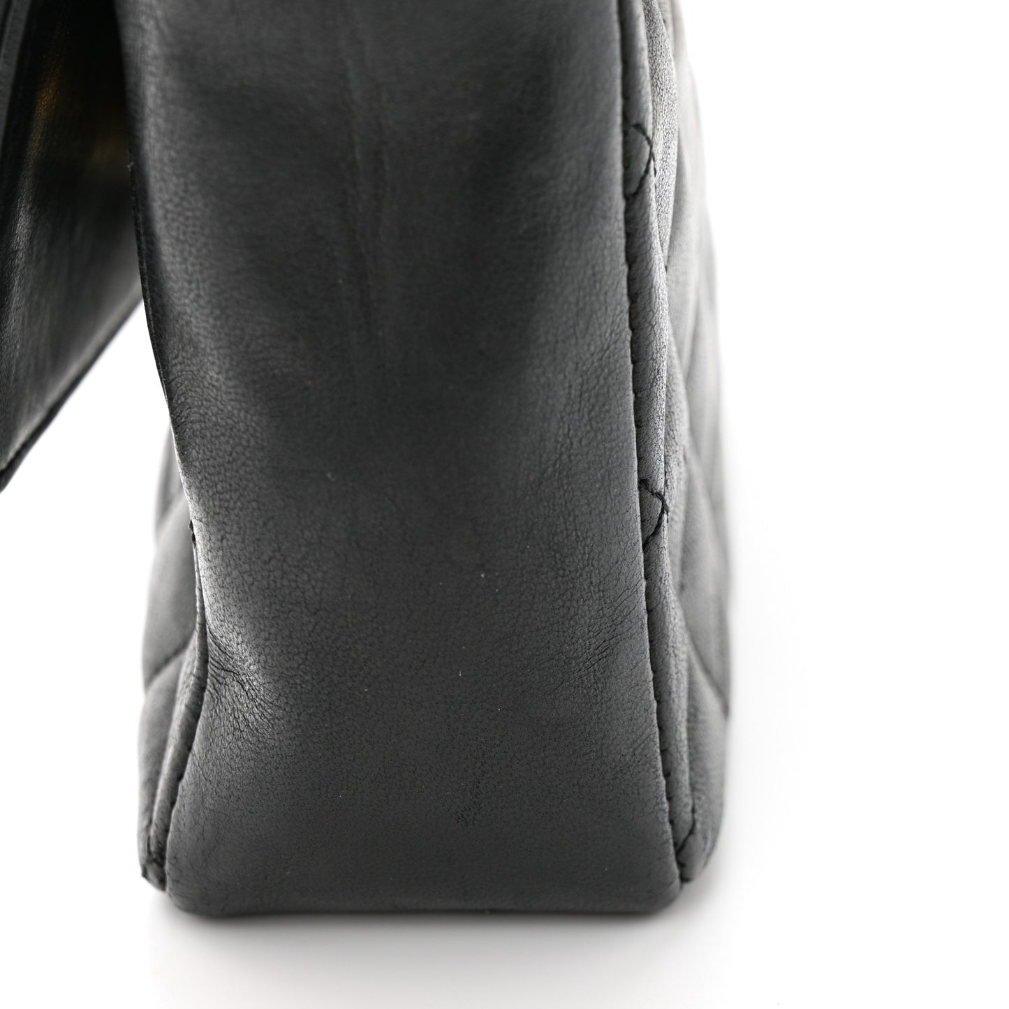 Lambskin Quilted Mini Rectangular Flap Black