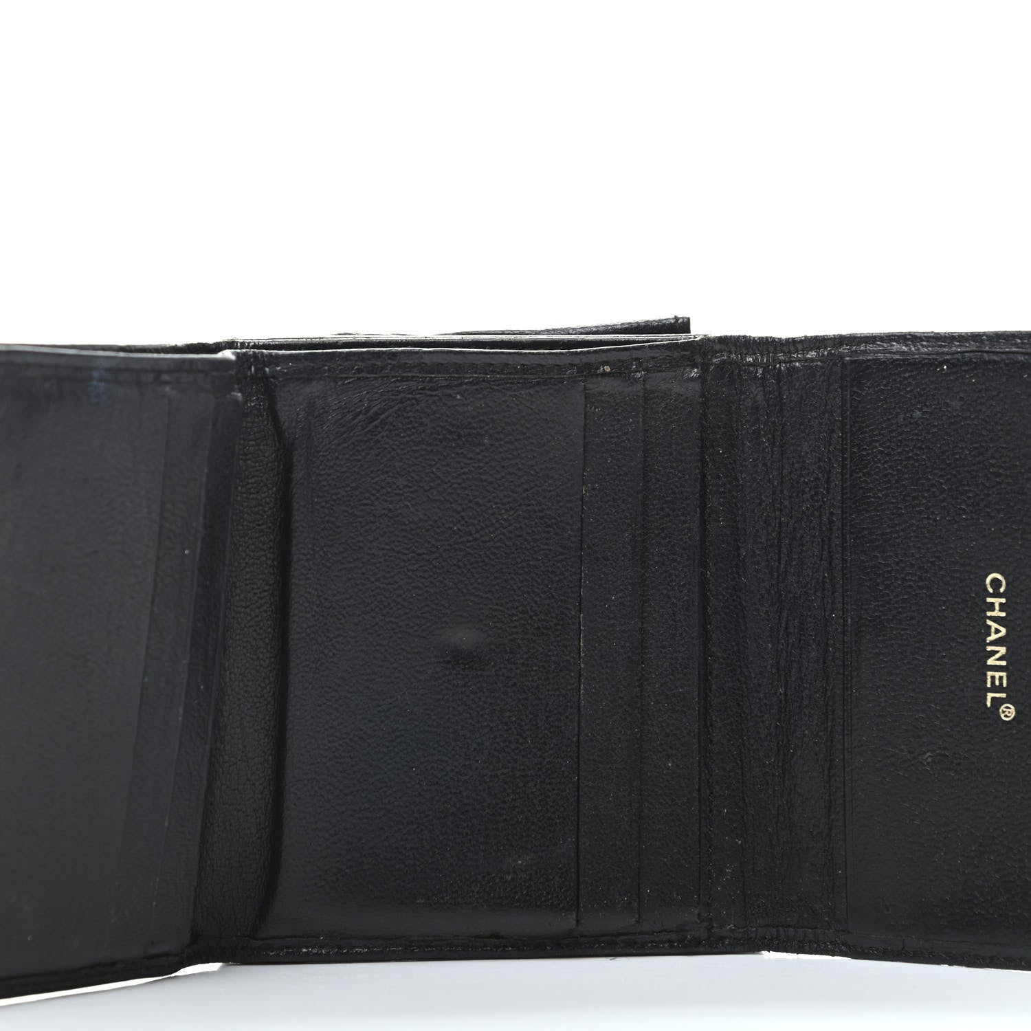 Chanel Goatskin Compact Double Sided Wallet Black 10 of 12