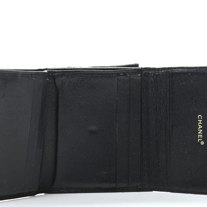 Chanel Goatskin Compact Double Sided Wallet Black 10 of 12