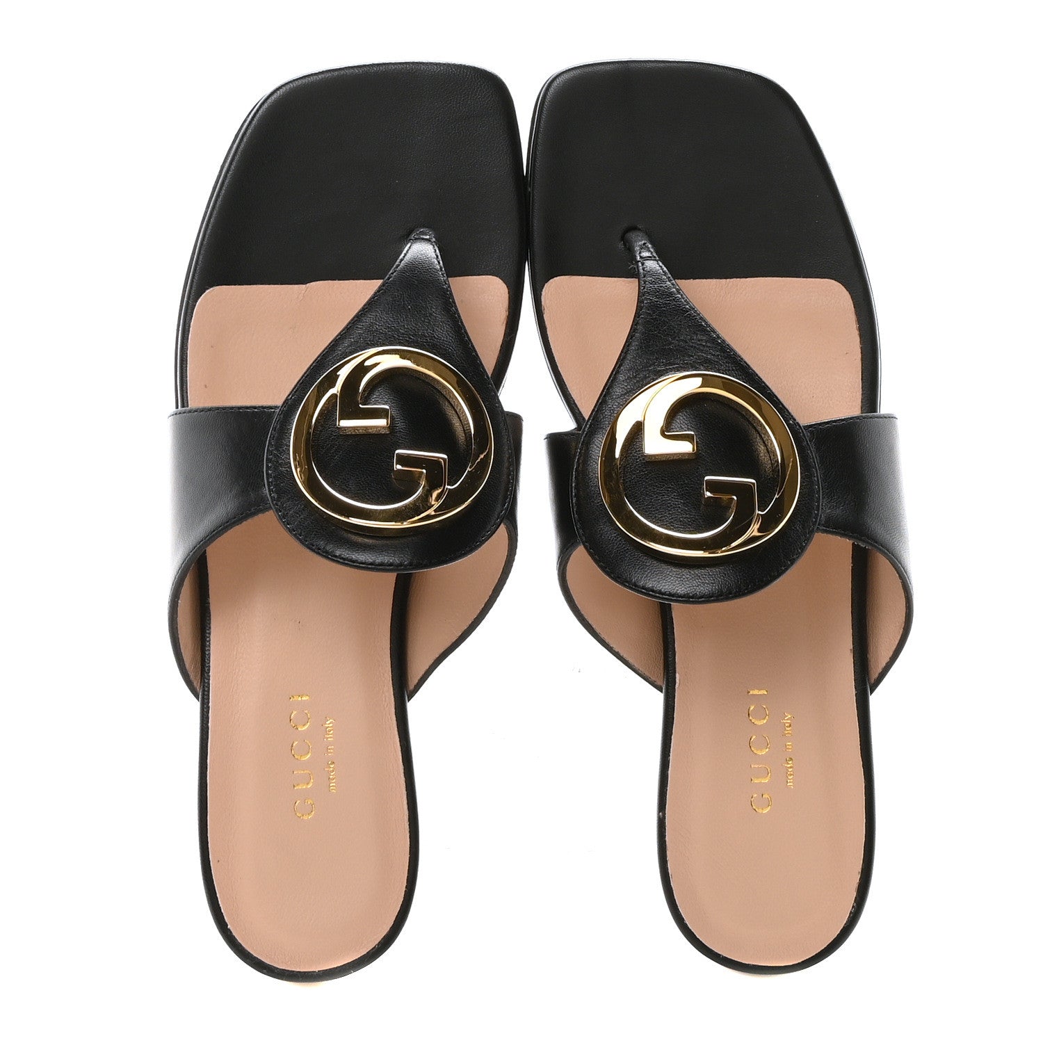 Gucci Malaga Kid Blondie Thong Sandals 35.5 Black 2 of 9