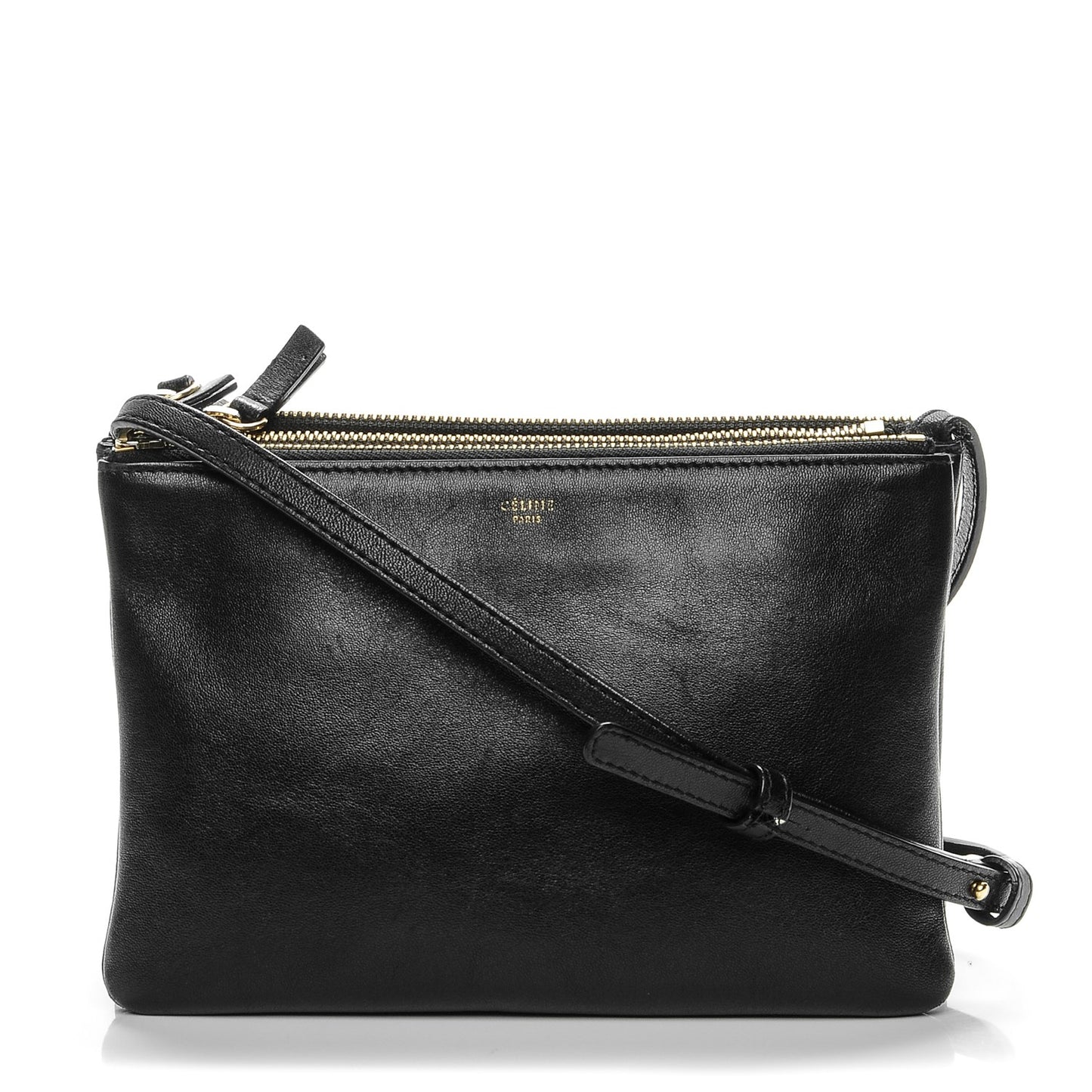 Lambskin Small Trio Crossbody Bag Black
