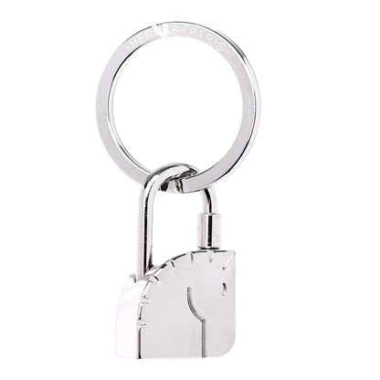 Hermes Palladium Cadenas Horse Key Ring 1 of 6