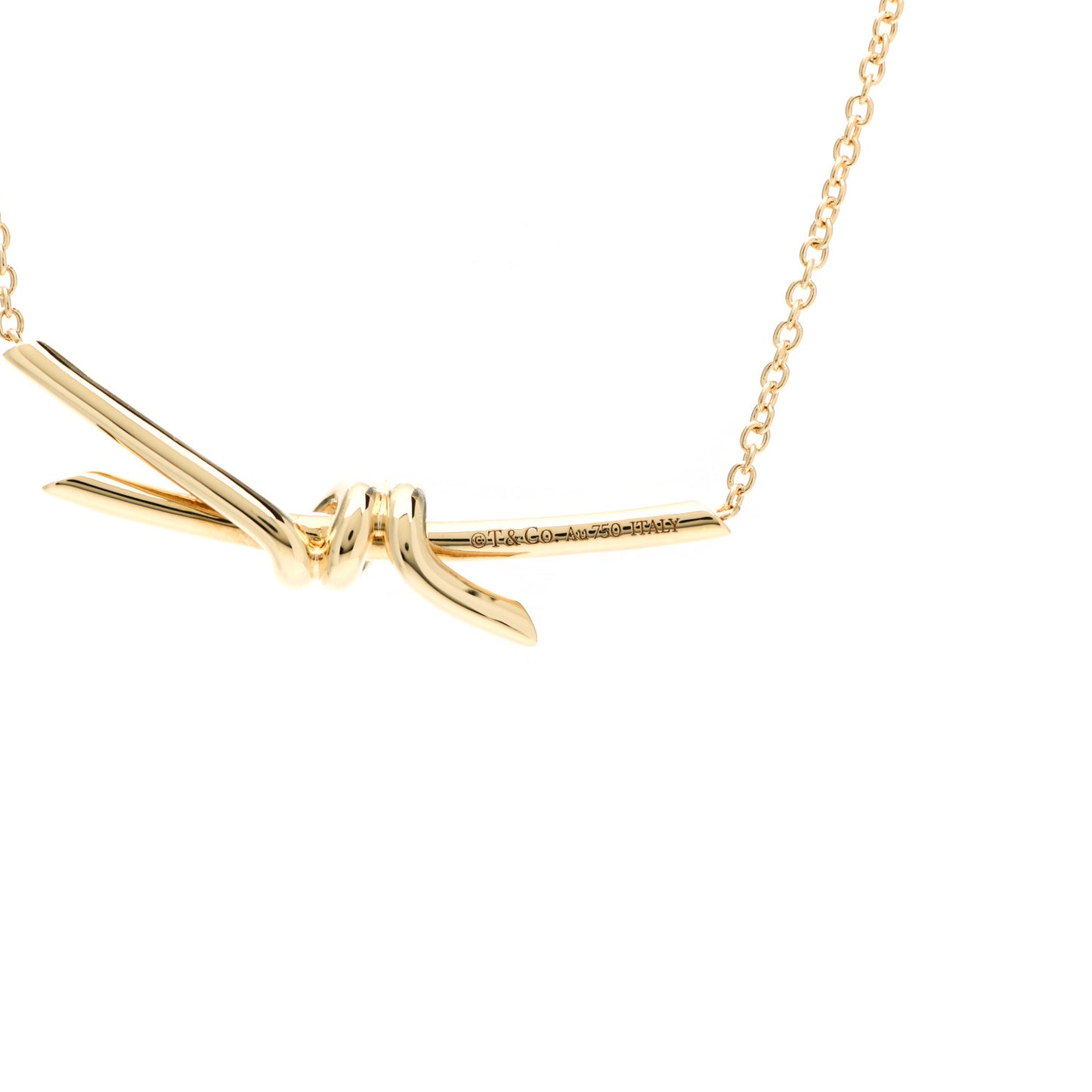 18K Yellow Gold Knot Necklace