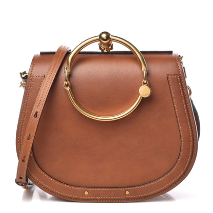 Chloe Calfskin Suede Medium Nile Bracelet Bag Caramel 1 of 11