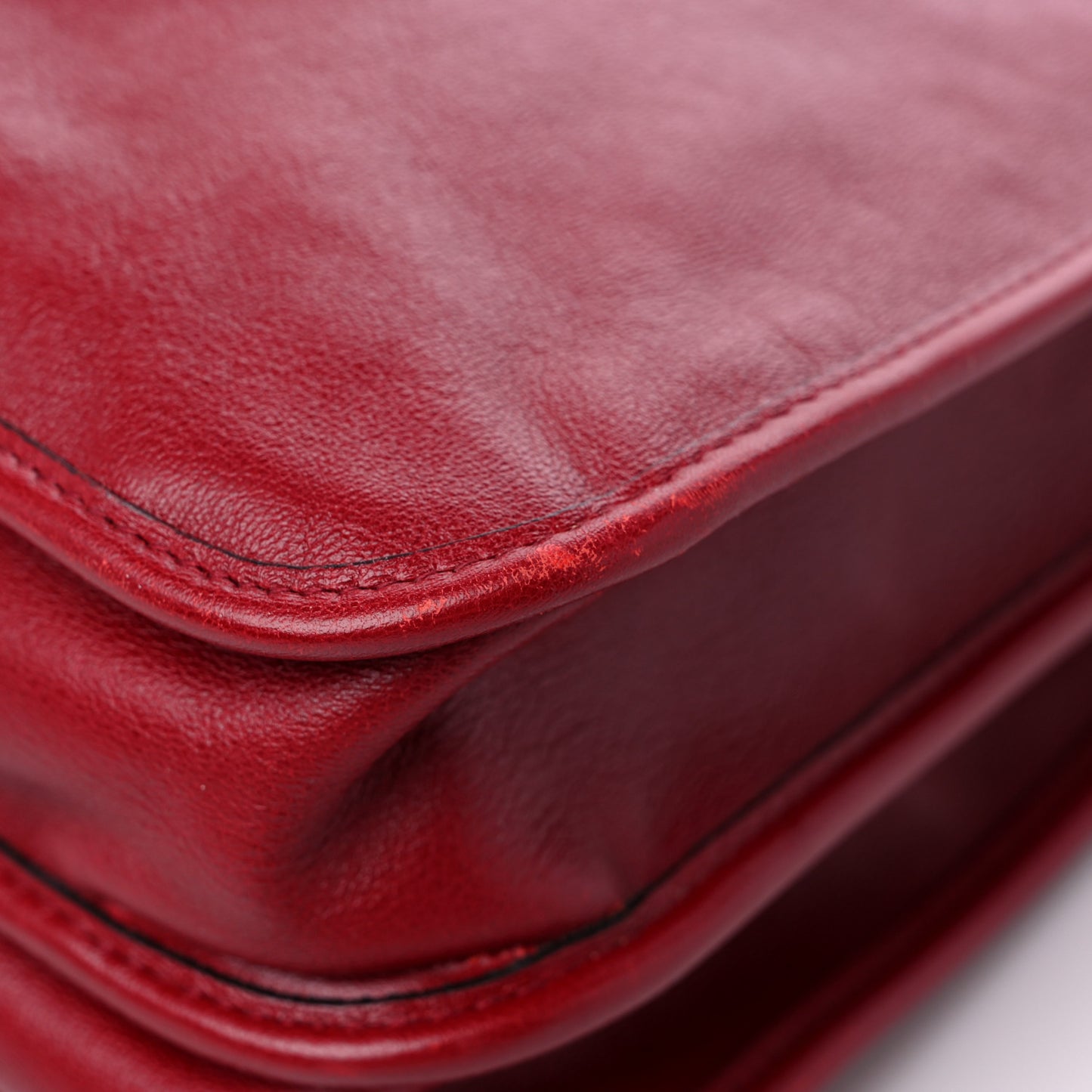 New Sakai Calfskin Lux Medium Horsebit 1955 Tote Bag New Cherry Red