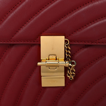 Chloe Calfskin Quilted Mini Drew Bijou Shoulder Bag Red 8 of 22