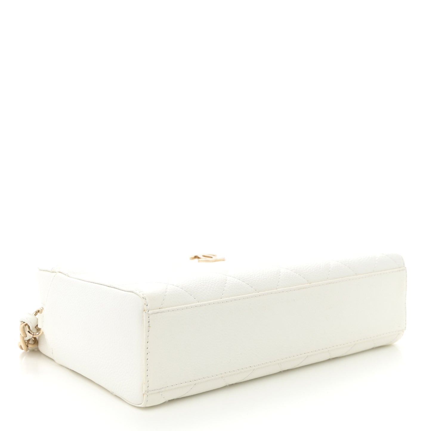 Caviar Quilted Camera Case White