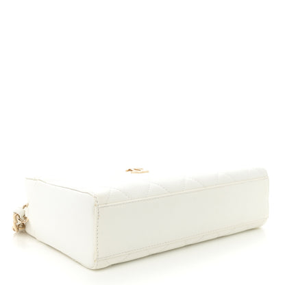 Chanel Caviar Quilted Camera Case White 4 of 10
