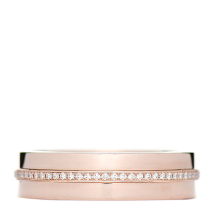 Tiffany 18K Rose Gold Diamond Wide T Two Ring 57 8 3 of 5