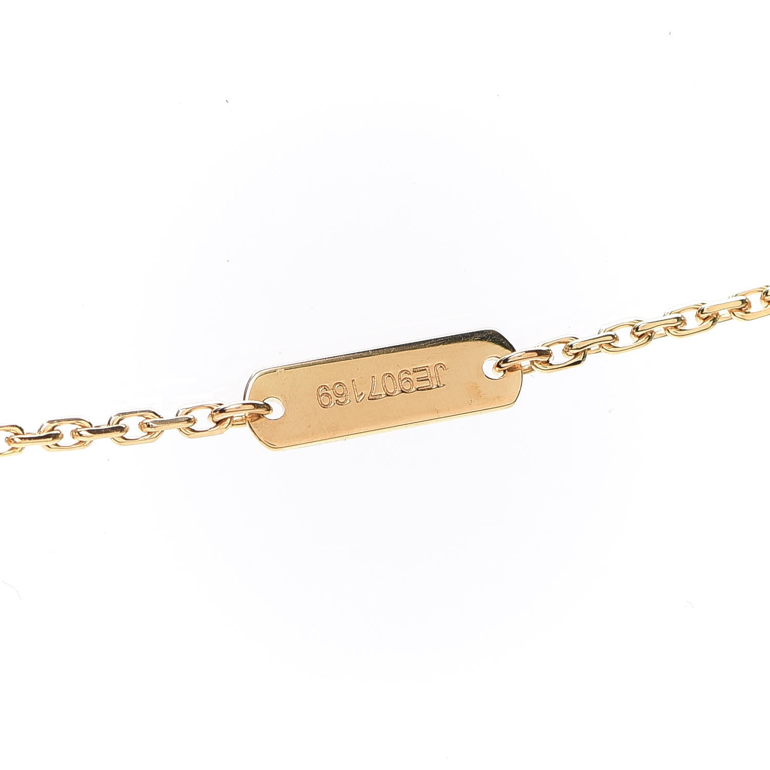 Van Cleef & Arpels 18K Yellow Gold Mother of Pearl Vintage Alhambra Pendant Necklace 5 of 7
