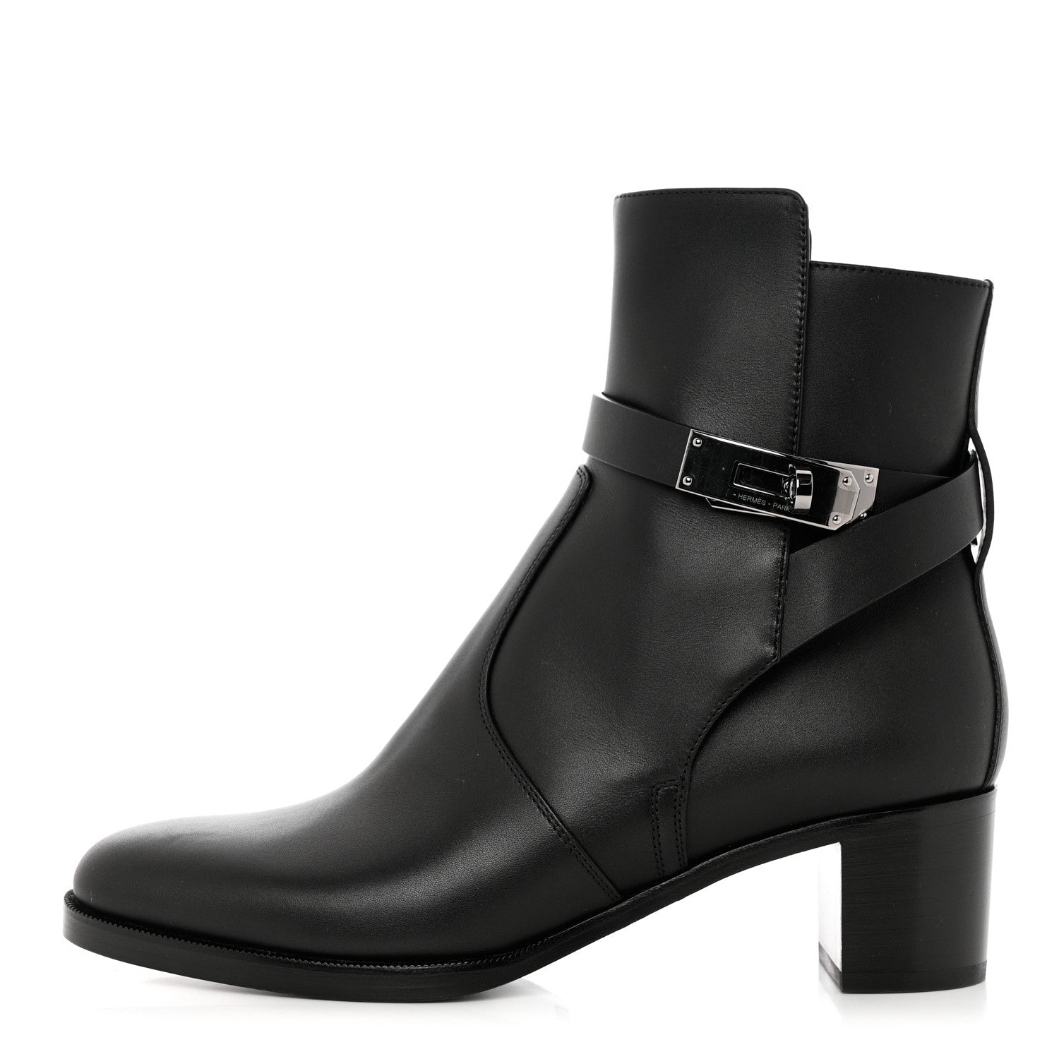 Hermes Calfskin Frenchie 50 Ankle Boots 36 Black 1 of 11