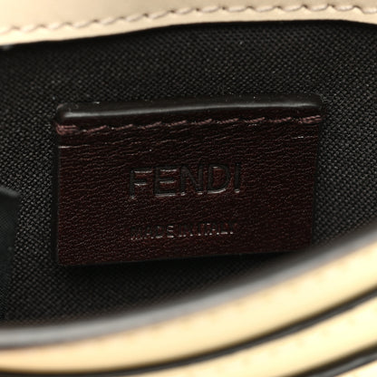 Fendi Vitello King Tamponato Micro Flat Baguette White Ice 6 of 11