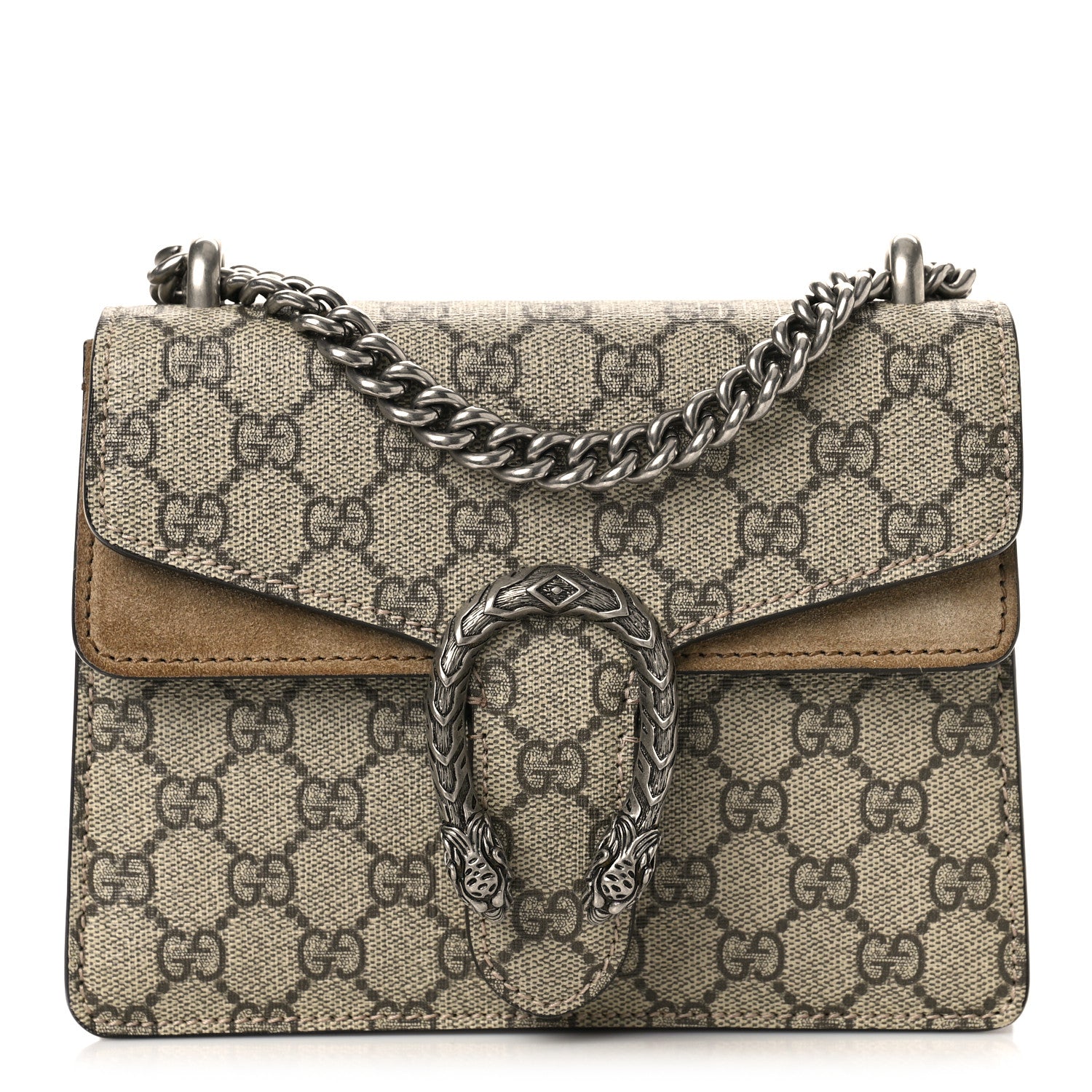 Gucci GG Supreme Monogram Mini Dionysus Shoulder Bag Taupe 1 of 12