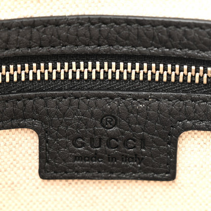 Gucci Piuma Calfskin Jumbo GG Embossed Small Messenger Bag Black 6 of 13