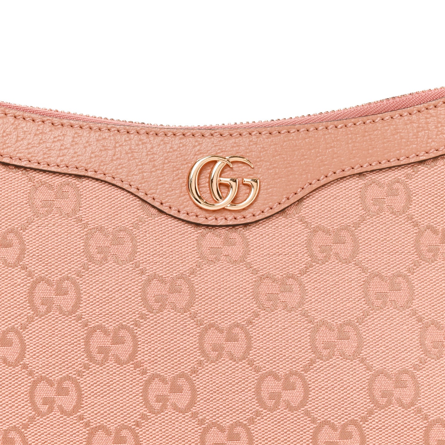 Monogram Textured Dollar Calfskin Small Ophidia Hobo Cloche Rose Pink Cloche Rose Pink